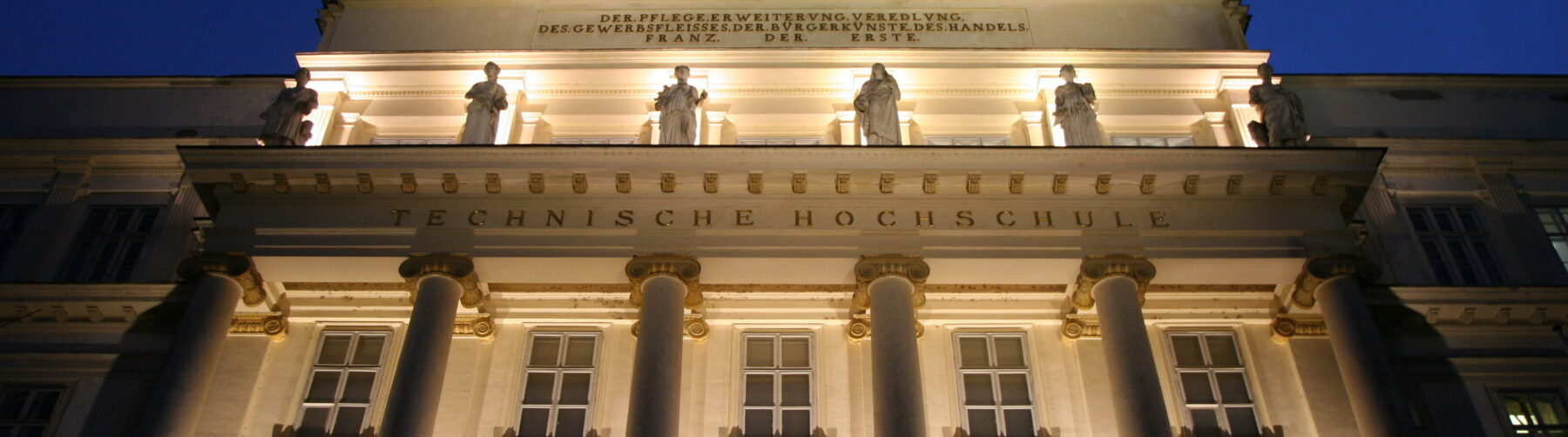 TU main building at night